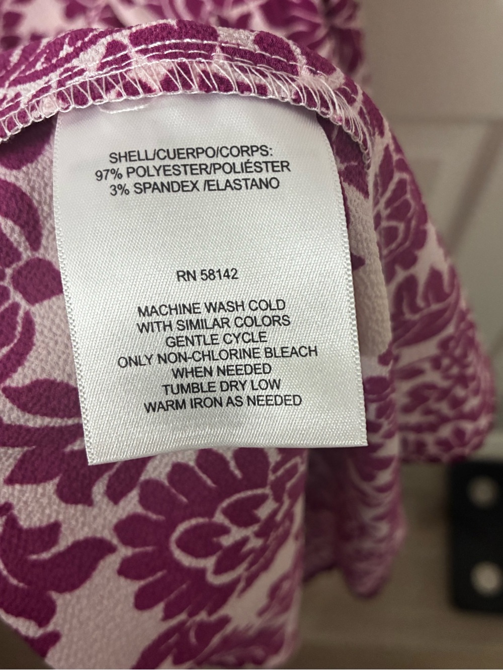 London Style Cream Maxi Dress with Plum Floral Print - Picture 10 of 12
